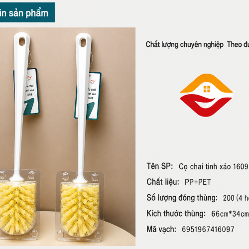 J-1609 - Cây cọ rửa ly cốc, bình giữ nhiệt cán dài