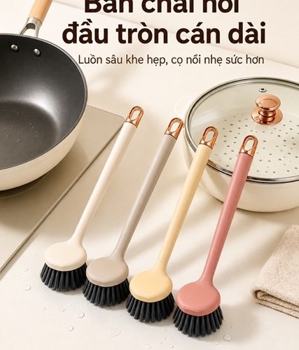 MX-076 - Cọ rửa nồi chảo, bát đĩa cán dài