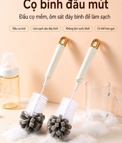 MX-1041 - Cọ rửa ly cốc 2 trong 1 kết hợp mút xốp