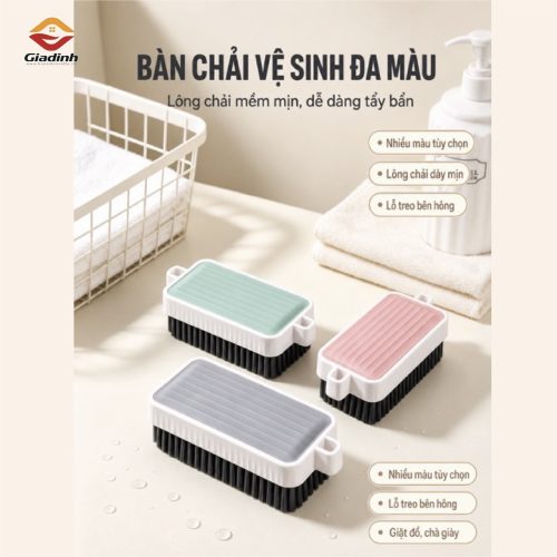 MX-930 - Bàn chải nhựa lông mềm giặt đồ, chà giày cầm tay