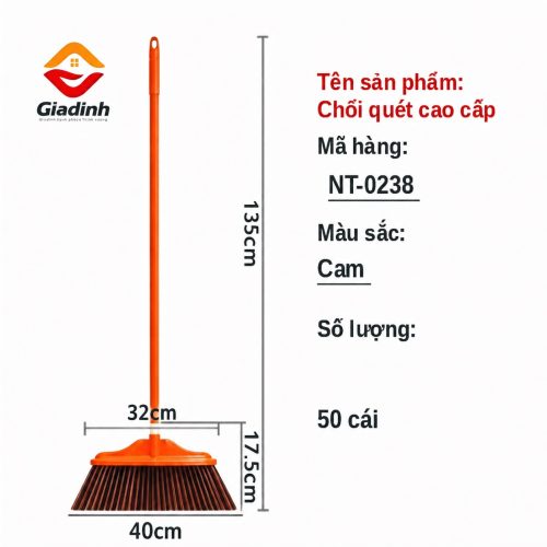 NT-0238 - Chổi quét nhà lông mềm cán dài khổ rộng