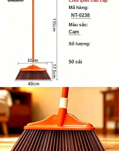 NT-0238 - Chổi quét nhà lông mềm cán dài khổ rộng