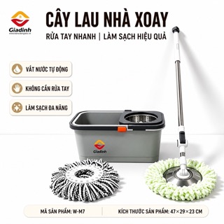 W-M7 - Bộ cây lau nhà xoay 360 độ tách nước bẩn