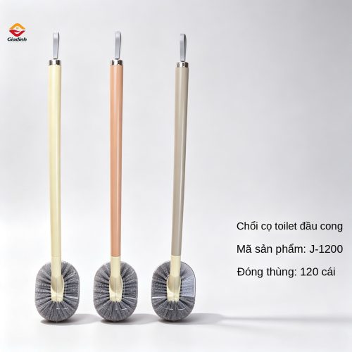 J-1200 - Cọ bồn cầu đầu cong lông cứng treo tường nhiều màu