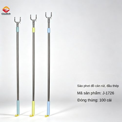 J-1726 - Cây sào phơi và gảy quần áo inox rút gọn