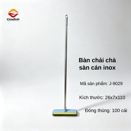 J-9029 - Bàn chải chà sàn lông cứng cán dài công nghiệp