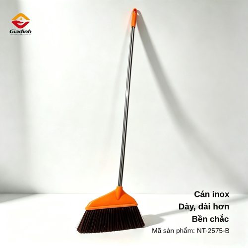 NT-2575-B - Chổi quét nhà lông mềm cán inox loại nhẹ
