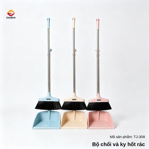 TJ-308 - Bộ chổi và ky hốt rác xếp gọn cao cấp