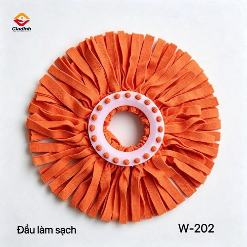 W-202 – Bông lau thay thế cây lau nhà xoay (sợi dải màu cam)